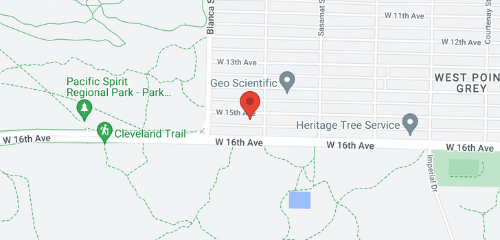 map of 4624 W 15TH AVENUE